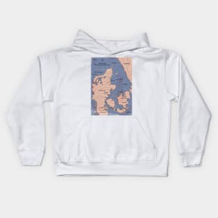 Denmark vintage Weather forecast Kids Hoodie